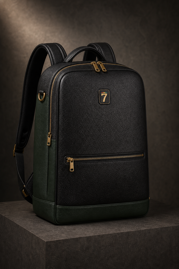 Leather backpack